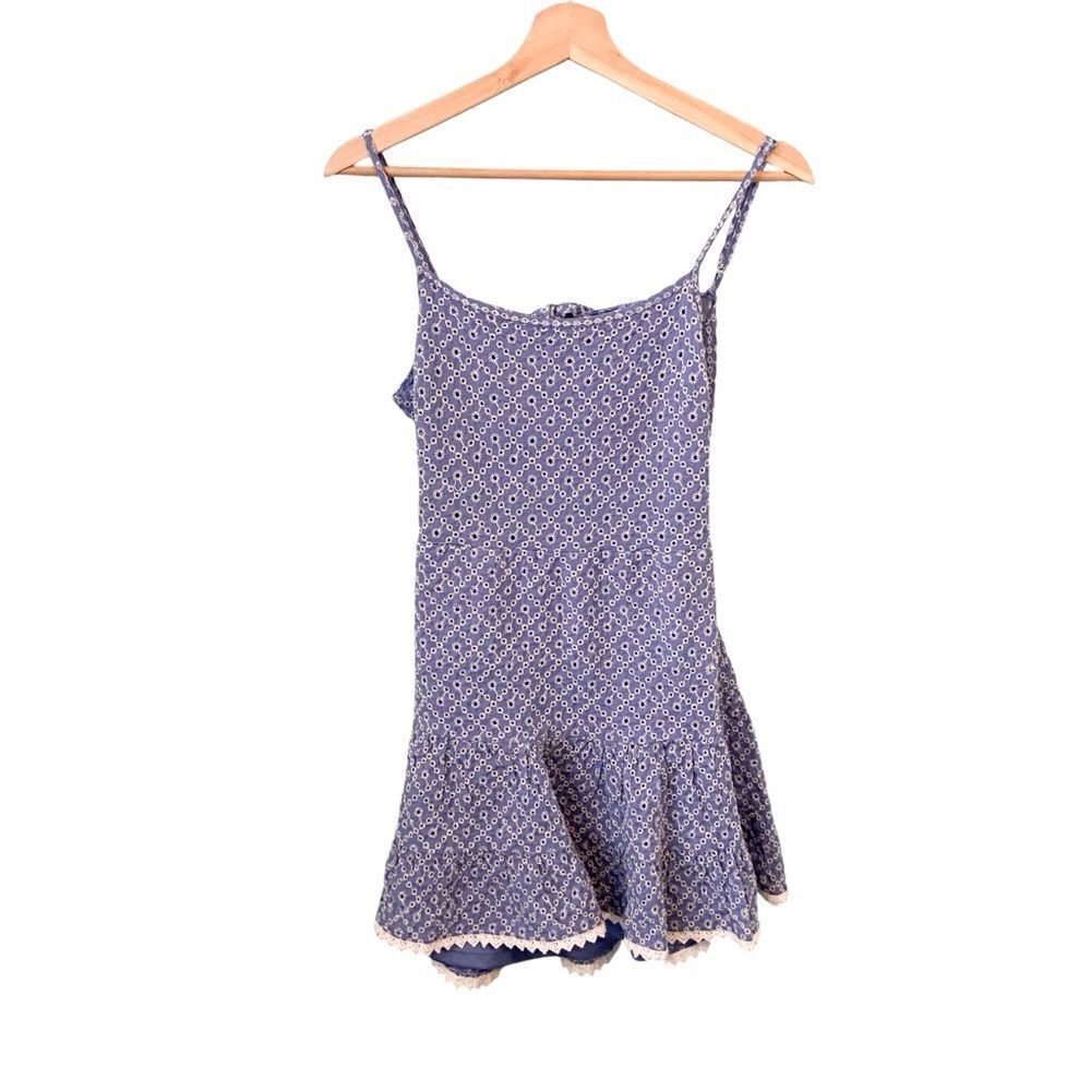 Xtraordinary Sleeveless Spaghetti Strap Eyelet Mini Dress in Size Medium - Picture 7 of 15